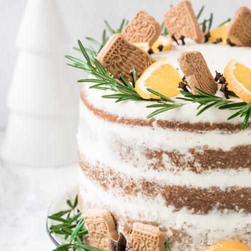 Spekulatiustorte mit Orangencreme