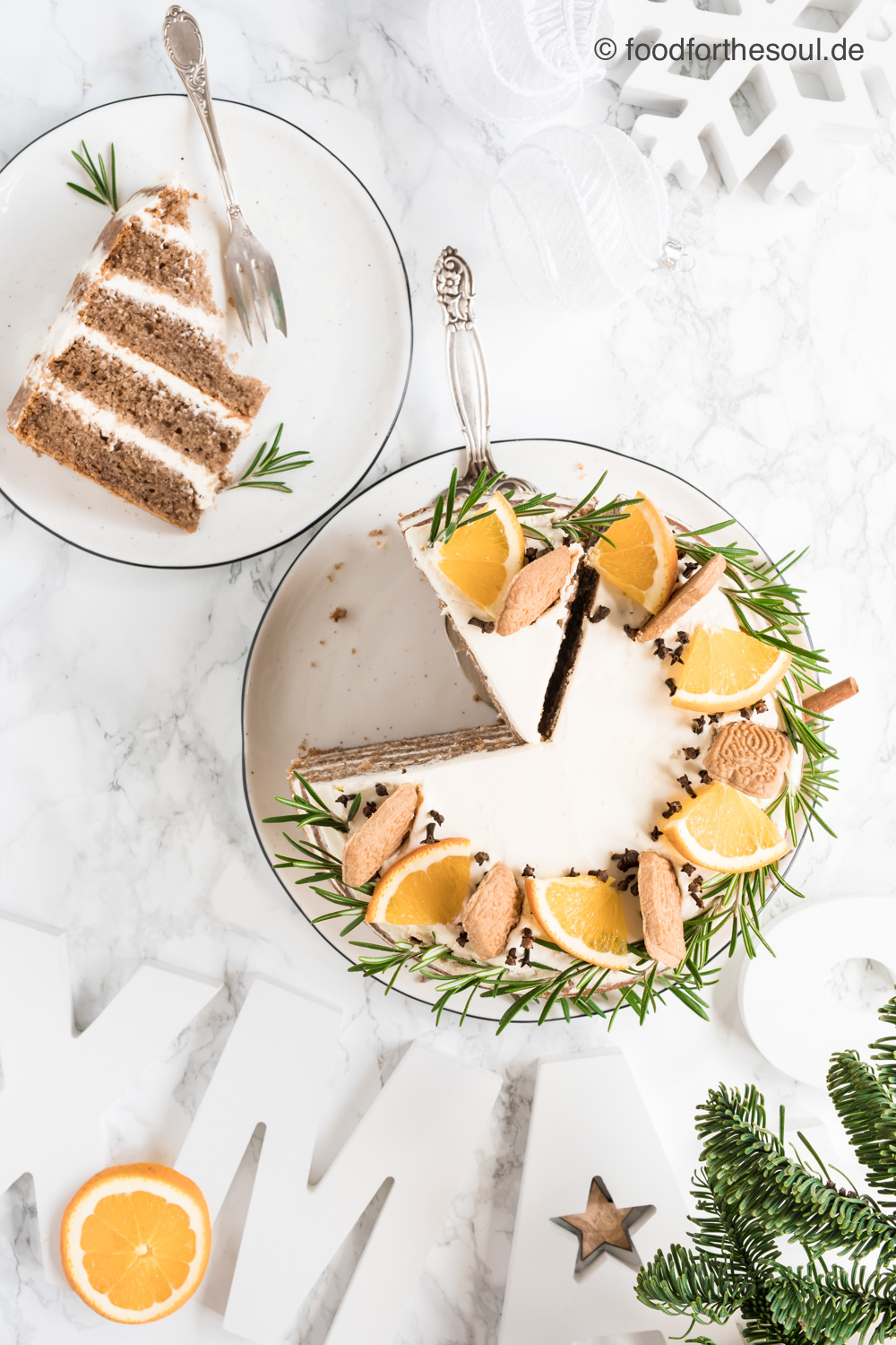 Spekulatiustorte mit Orangencreme