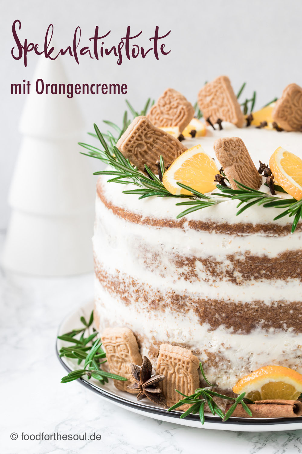 Spekulatiustorte mit Orangencreme