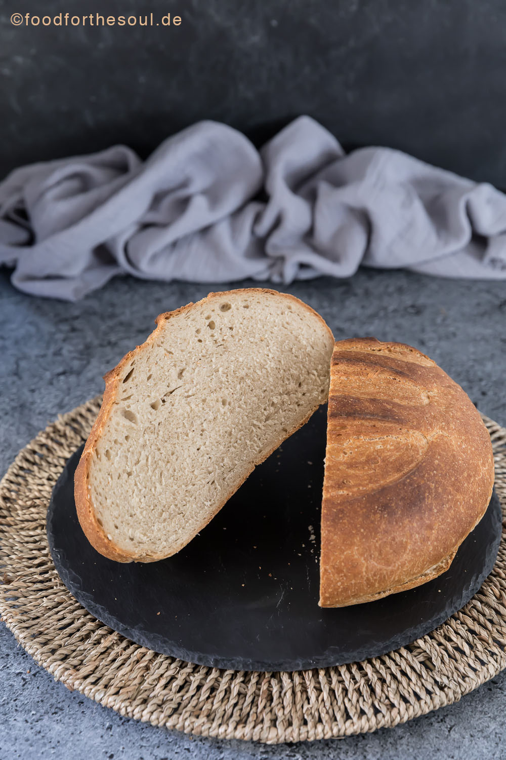 Friss dich dumm Brot backen ohne Topf food for the soul FDD Weizenmischbrot Mischbrot einfach schnell leicht