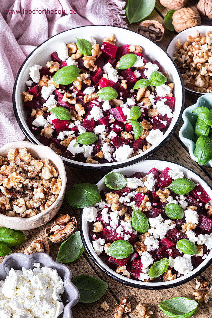 Rote Bete Salat mit Feta und Walnüssen - food for the soul