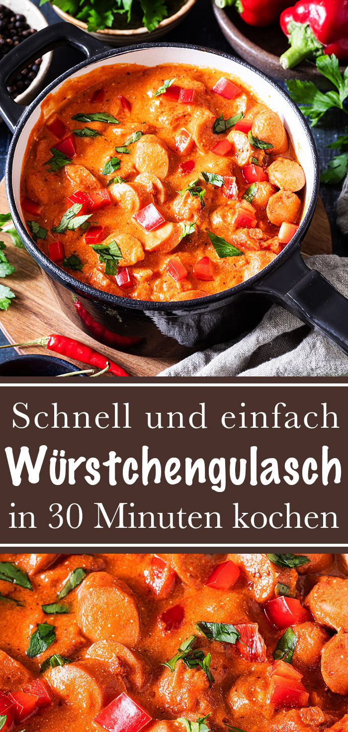 Würstchengulasch Rezept - einfach und schnell selber machen