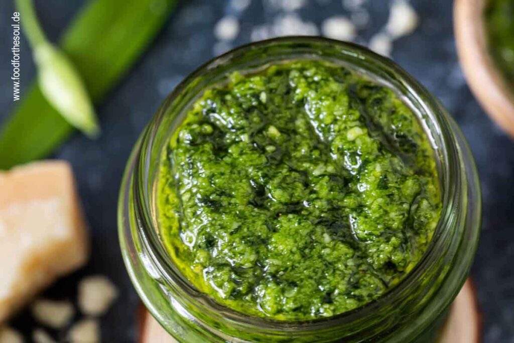 Bärlauch Pesto in einem Glas
